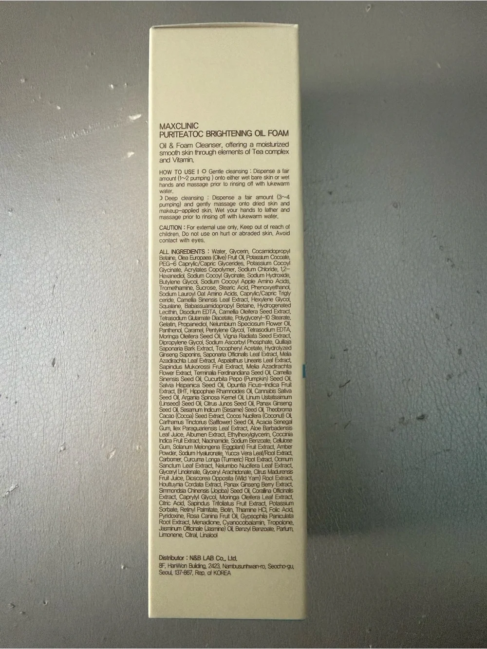 MAXCLINIC Puriteatoc Brightening Oil-to-Foam Face Cleanser Niacinamide 3.88 oz